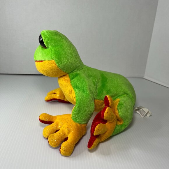 Ganz Webkinz Tree Frog Plush HM109 Green Red Orange NO CODE 10" Soft Cute - Picture 2 of 8